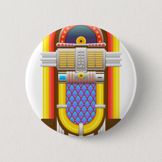 50s old fashioned jukebox pinback button (Front)