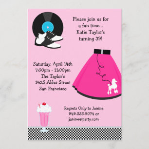 50's Party Invitation