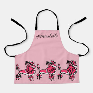 50's Pink Poodles Personalize Apron
