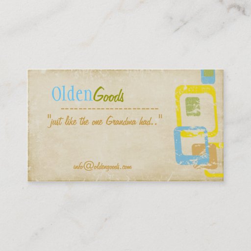 Customizable 50's Remembered Business Card Template