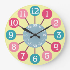50s Retro Atomic Starburst Midcentury Modern Large Clock