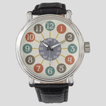50s Retro Atomic Starburst Midcentury Modern Watch