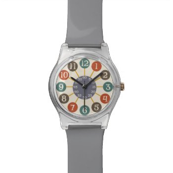 50s Retro Atomic Starburst Midcentury Modern Watch by FancyCelebration at Zazzle