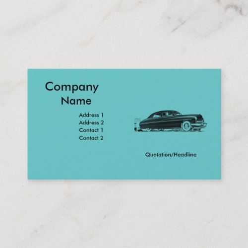 50s Retro Automobile Business Card Template