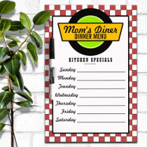 50's Retro Diner Menu Dry-Erase Board