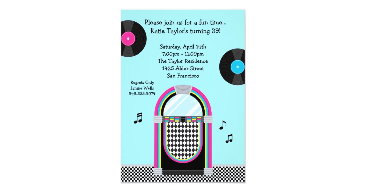 50's Retro Party Invitation | Zazzle.com