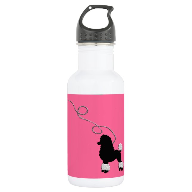50s Retro Poodle Skirt Stainless Steel Water Bottle (Front)