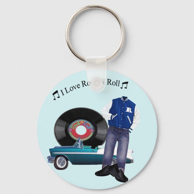 50's Rock N Roll Keychain (Front)