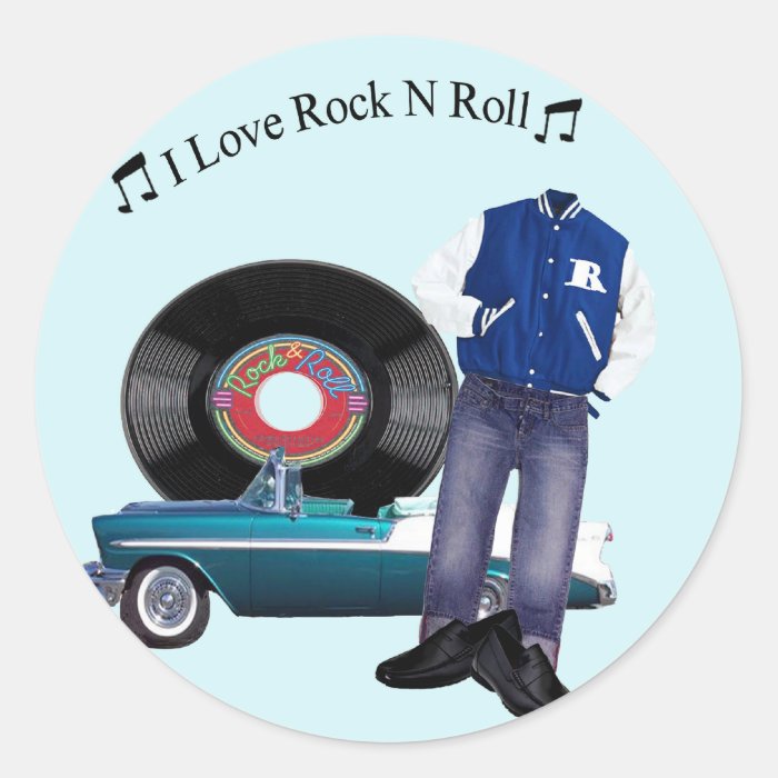 50s Rock N Roll Stickers
