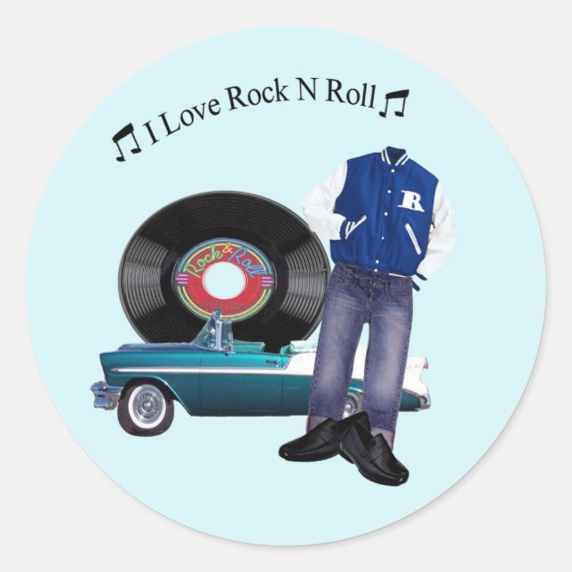 50's Rock N Roll Stickers (Front)