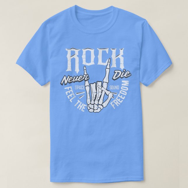 50s Rockabilly Sock Hop Rock N Roll Skeleton Hand  T-Shirt (Design Front)