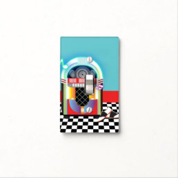50&#39;s Sock Hop Dance Party Jukebox Red Light Switch Cover
