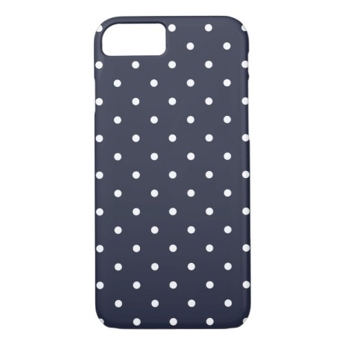 50s Style Classic Blue Polka Dot iPhone 7 Case