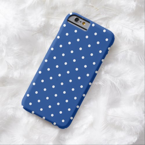 50s Style Cobalt Blue Polka Dot iPhone 6 Case