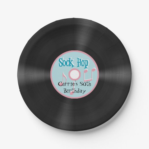 50's Style LP Record Custom Paper Plates | Zazzle