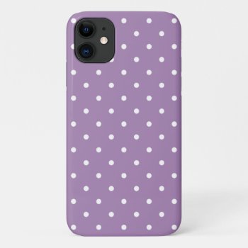 50s Style Violet Polka Dot Iphone  Plus & Pro Case by ipad_n_iphone_cases at Zazzle