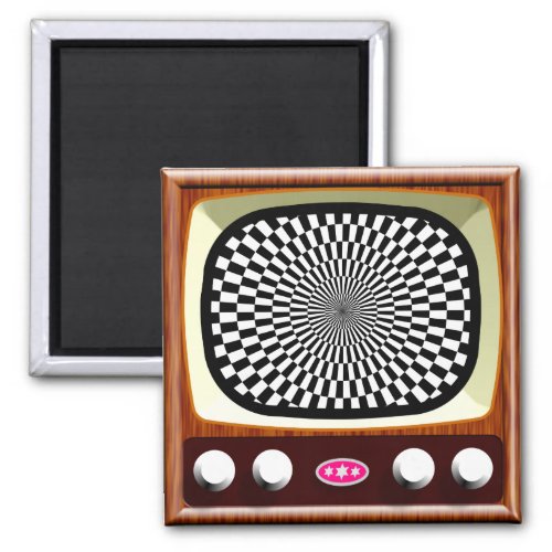 50s Television Op Art Magnet