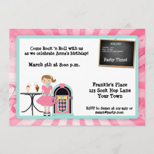 50's Theme Party Invitation