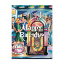 50s Vintage Retro Jukebox, Diner, Birthday Cake