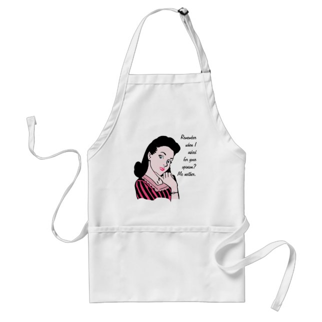 50s Woman Sarcasm Adult Apron (Front)