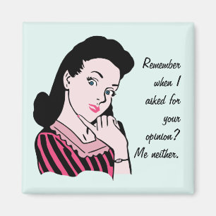 50s Woman Sarcasm Magnet