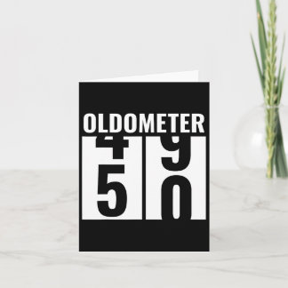 50th 50 Birthday Funny Gift Men Women Oldometer 49 Card