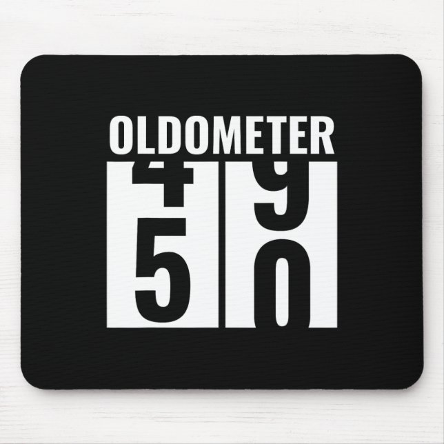 50th 50 Birthday Funny Gift Men Women Oldometer 49 Mouse Pad (Front)