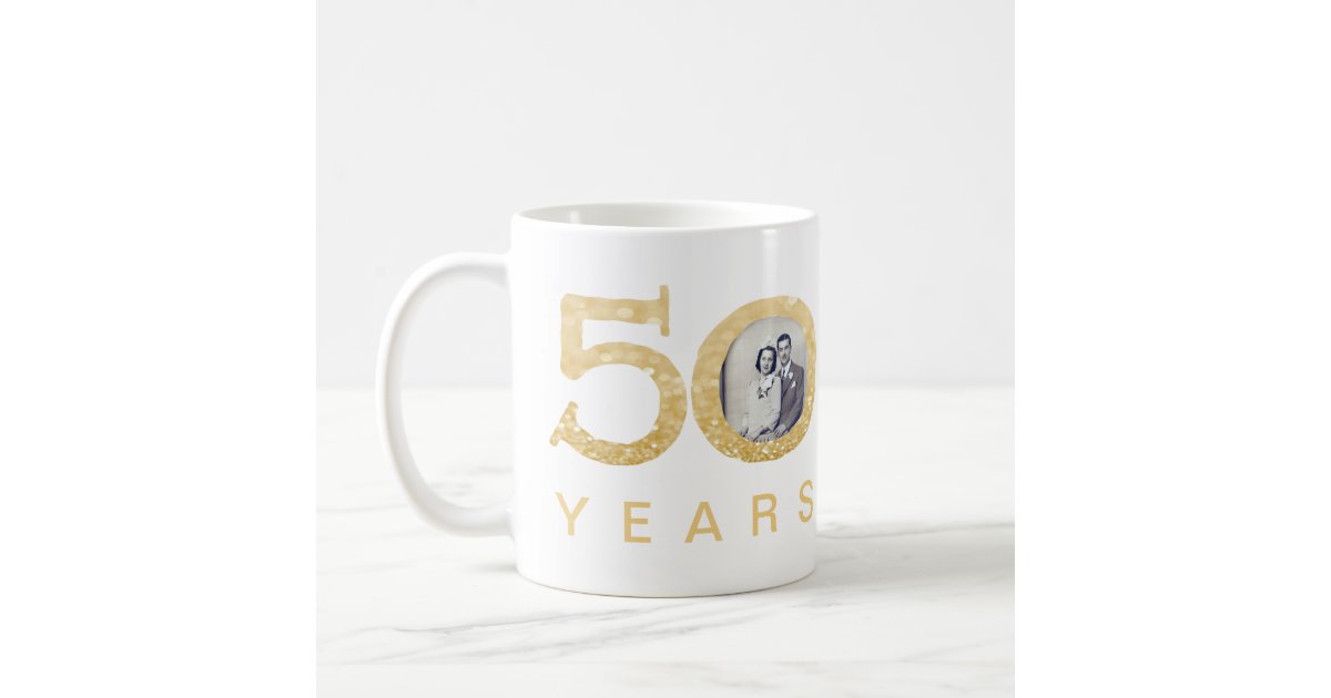 50th 50 years Gold Wedding Anniversary Custom Coffee Mug | Zazzle