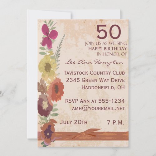 50th _ 59th Birthday Party Invitations