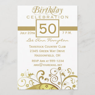 50th - 59th Birthday Party Invitations