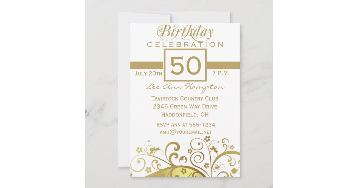 50th 59th Birthday Party Invitations Zazzle Com