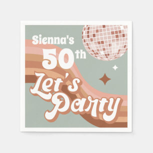 50th 70s Disco Party Napkins
