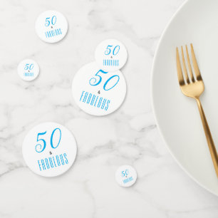 50th and Fabulous Birthday Confetti
