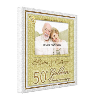 50th Anniversary 16x16 Personalized Photo Canvas
