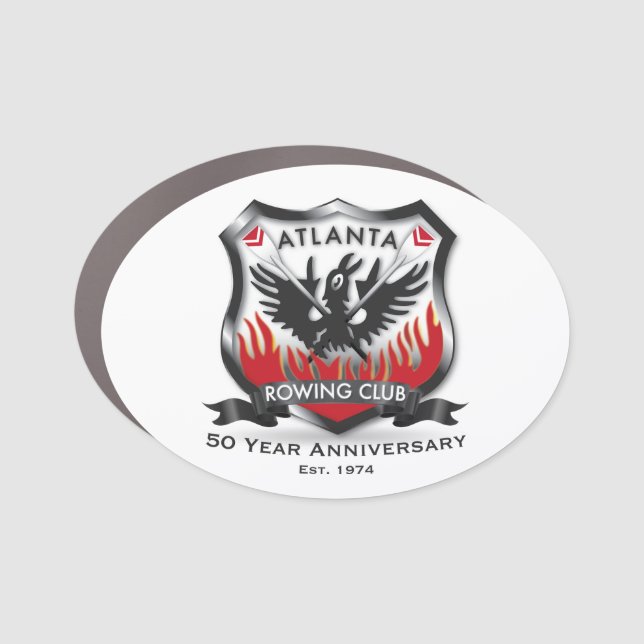 50th Anniversary 3.5" x 2.5" Oval Car Magnet (Front)