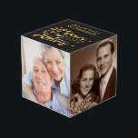 50th Anniversary 4 Photo Black & Gold Personalized Cube<br><div class="desc">Give a golden anniversary commemorative gift featuring four photos of the wonderful couple 50 YEARS IN THE MAKING. The black and gold themed design allows you to personalize it with the couple's names and their wedding year. NOTE: The black background color can be changed as desired. Contact the designer if...</div>