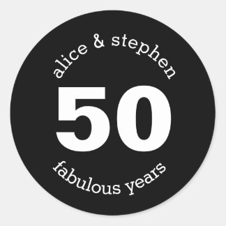 50 Years Stickers | Zazzle