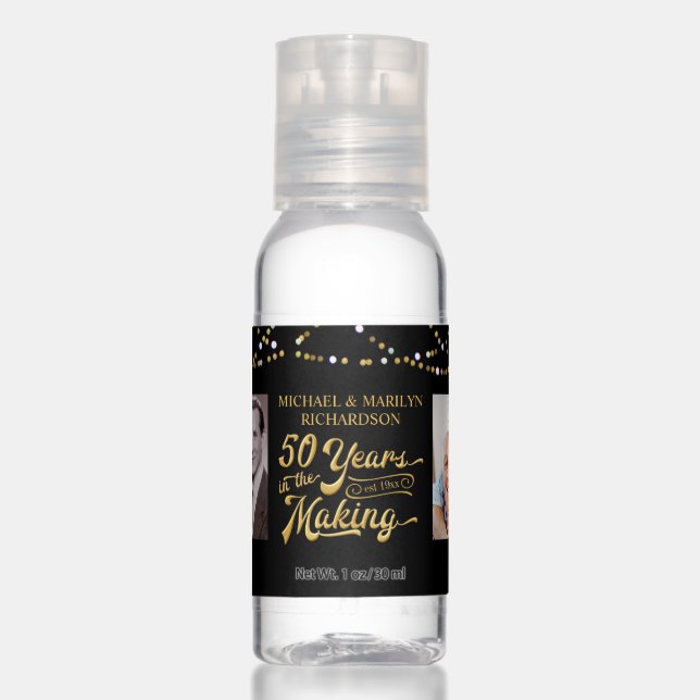 50th Anniversary 50 YEARS IN THE MAKING Two Photos Hand Sanitizer (Front)