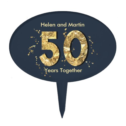 50th Anniversary 50 Years Together Cake Topper