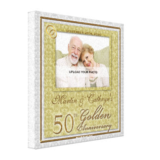50th Anniversary 8x8 Personalized Photo Canvas