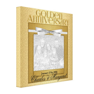50th Anniversary 8x8 Personalized Photo Canvas Print