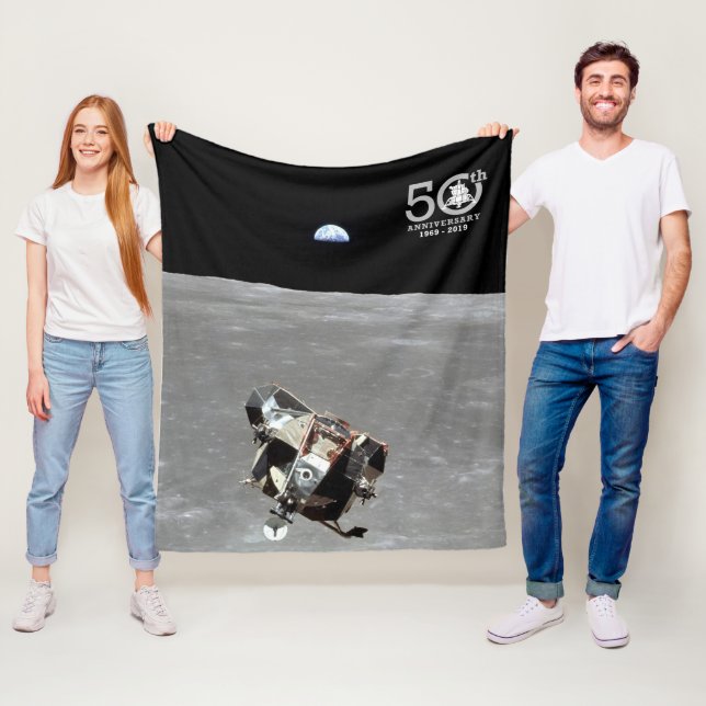 50th Anniversary, Apollo 11 Mission Moon Landing: Fleece Blanket (In Situ)