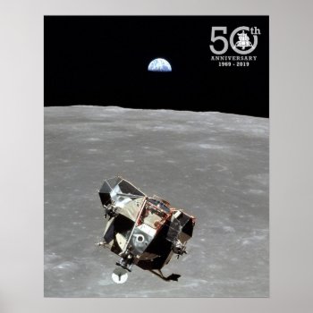 50th Anniversary  Apollo 11 Mission Moon Landing: Poster by RWdesigning at Zazzle