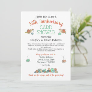 50th Anniversary Birds Card Shower