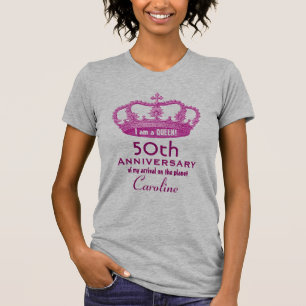 50th Anniversary Birthday Queen FUNNY V10B T-Shirt