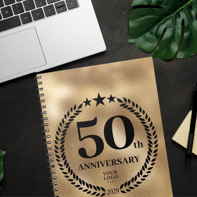 50th Anniversary Business Logo Gold Notebook (50th Anniversary Business Logo Gold Notebook
)