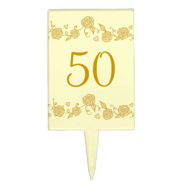 50th Anniversary Cake Topper (Front)