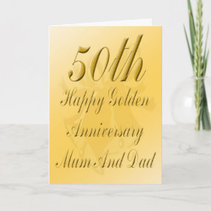 50th Anniversary Card For Mom And Dad