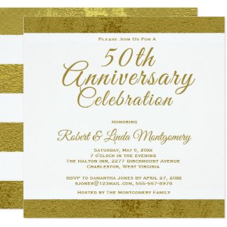 50th Anniversary Celebration - Gold Invitation