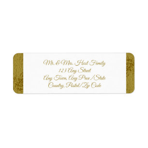50th Anniversary Celebration Return Address Label